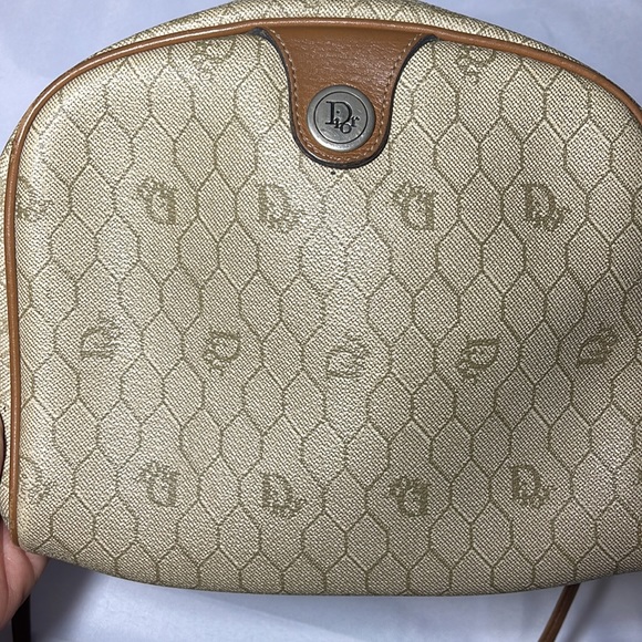 Christian Dior honeycomb old shoulder bag beige PVC full pattern - Picture 7 of 13